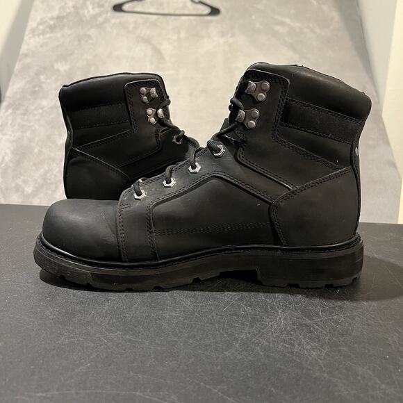 Harley Davidson Keeting Motorcycle Boots Mens 9.5 M Black Moto Biker Lace Up main image 8